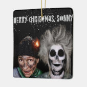 Merry Kerstversient Keramisch Ornament (Links)