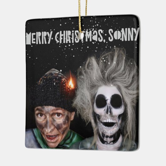 Merry Kerstversient Keramisch Ornament (Links)