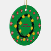 Merry Kerstversient Keramisch Ornament (Rechts)