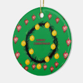 Merry Kerstversient Keramisch Ornament (Links)