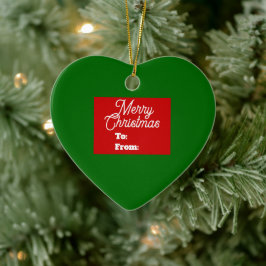 Merry Kerstversient Keramisch Ornament
