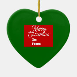 Merry Kerstversient Keramisch Ornament