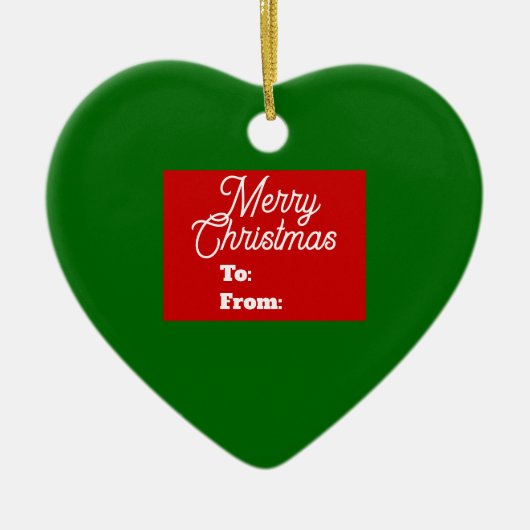 Merry Kerstversient Keramisch Ornament (Voorkant)