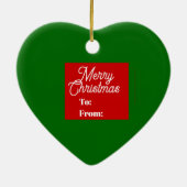 Merry Kerstversient Keramisch Ornament (Achterkant)