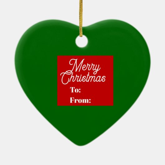 Merry Kerstversient Keramisch Ornament (Achterkant)