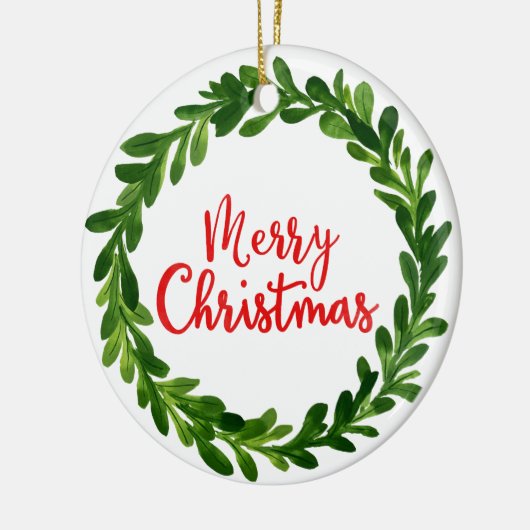 Merry Kerstversient Keramisch Ornament (Links)