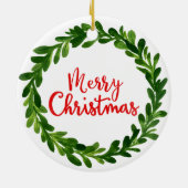 Merry Kerstversient Keramisch Ornament (Achterkant)