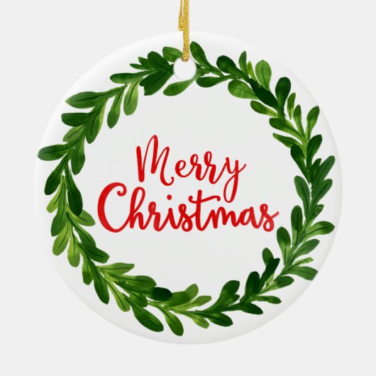 Merry Kerstversient Keramisch Ornament (Achterkant)