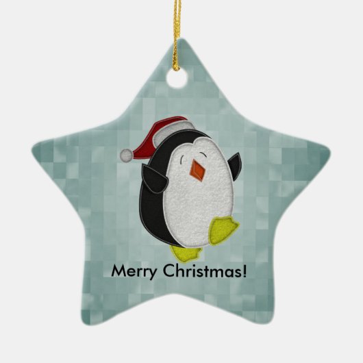 Merry Kerstversient Keramisch Ornament (Voorkant)