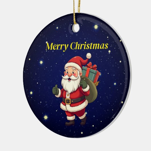 Merry Kerstversient Keramisch Ornament (Links)