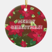 Merry Kerstversient Keramisch Ornament (Voorkant)