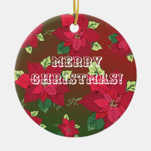 Merry Kerstversient Keramisch Ornament (Voorkant)