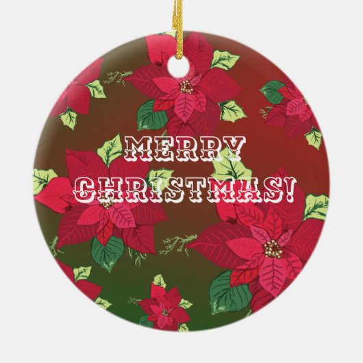 Merry Kerstversient Keramisch Ornament (Achterkant)