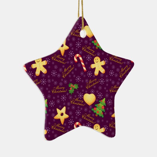 Merry Kerstversient Keramisch Ornament (Rechts)