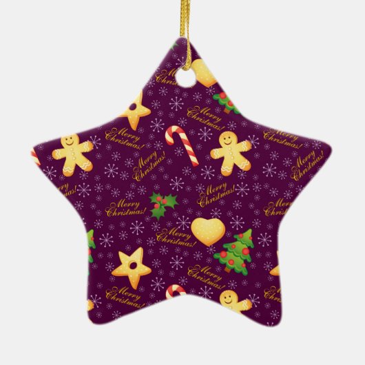 Merry Kerstversient Keramisch Ornament (Achterkant)