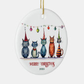 Merry Kerstversient Keramisch Ornament (Rechts)