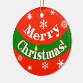 Merry Kerstversient Keramisch Ornament (Links)