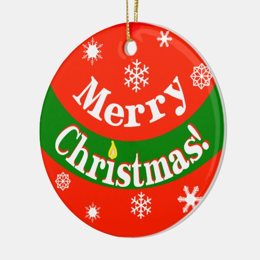 Merry Kerstversient Keramisch Ornament (Links)