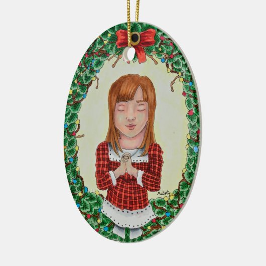 Merry Kerstversient Keramisch Ornament (Links)