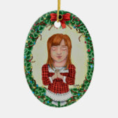 Merry Kerstversient Keramisch Ornament (Voorkant)