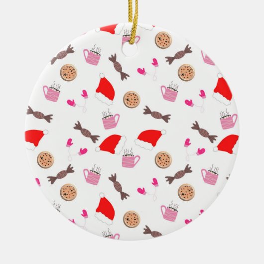 Merry Kerstversient Keramisch Ornament (Voorkant)