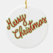 Merry Kerstversient Keramisch Ornament (Achterkant)