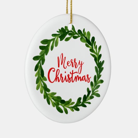 Merry Kerstversient Keramisch Ornament (Rechts)