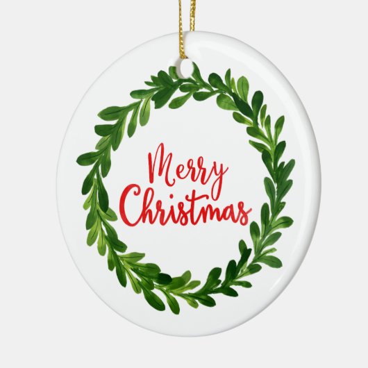 Merry Kerstversient Keramisch Ornament (Links)