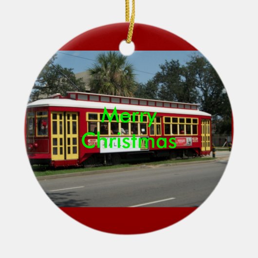 Merry Kerstversient Keramisch Ornament (Voorkant)