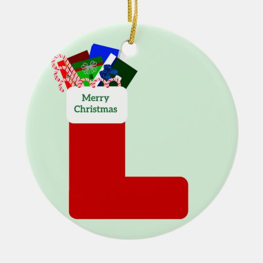 Merry Kerstversient Keramisch Ornament (Voorkant)