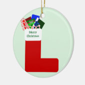 Merry Kerstversient Keramisch Ornament (Links)