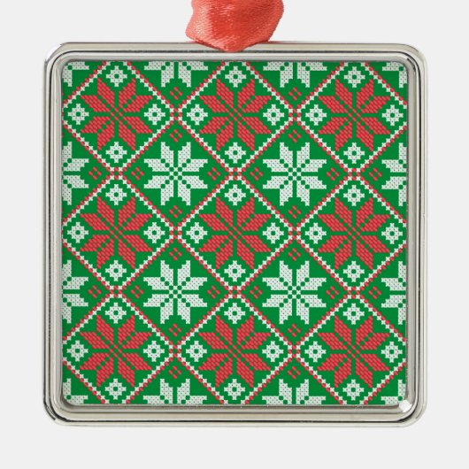 Merry Kerstversient Metalen Ornament (Voorkant)