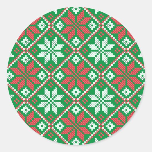 Merry Kerstversient Ronde Sticker (Voorkant)