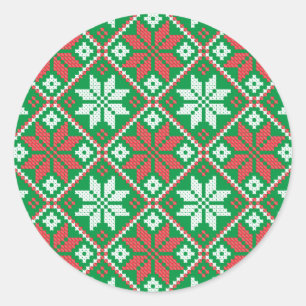Merry Kerstversient Ronde Sticker