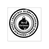 Merry Kerstversient Rubberstempel (Afrduk)
