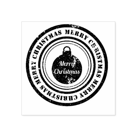 Merry Kerstversient Rubberstempel (Afrduk)