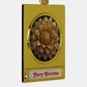 Merry Kerstversient Verguld Banner Ornament (Rechts)