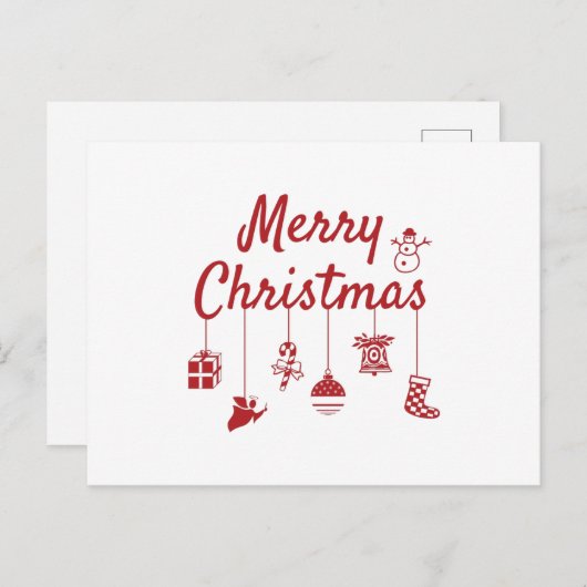 Merry Kerstversients Briefkaart (Voorkant / Achterkant)