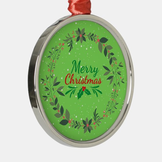 Merry Kerstversients Metalen Ornament (Rechts)