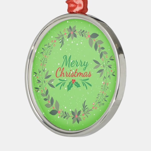 Merry Kerstversients Metalen Ornament (Links)
