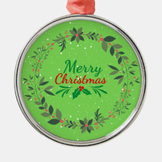 Merry Kerstversients Metalen Ornament