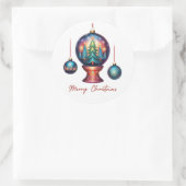 Merry Kerstversients Ronde Sticker (Tas)