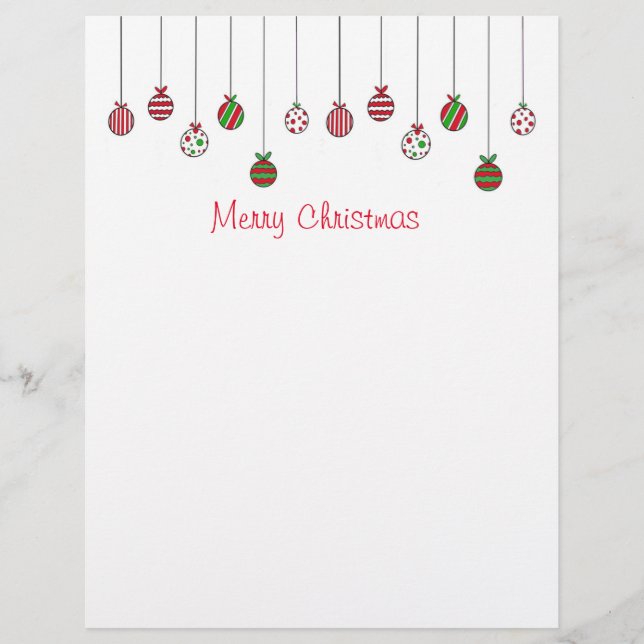 Merry Kerstversients Script Letterhead Briefhoofd (Voorkant)