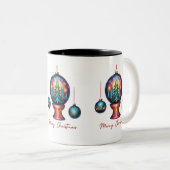 Merry Kerstversients Tweekleurige Koffiemok (Voorkant rechts)