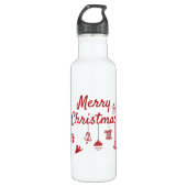 Merry Kerstversients Waterfles (Voorkant)