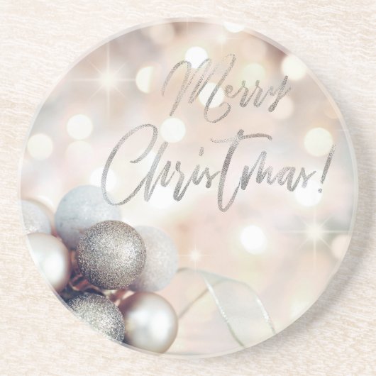 Merry Kerstversients Zandsteen Onderzetter (Voorkant)