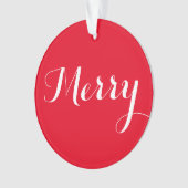 "Merry"-kerstversiering Ornament (voorkant)