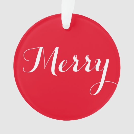 "Merry"-kerstversiering Ornament (voorkant)