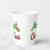 Merry-Kerstvliegerrendierscript Papieren Bekers (Rechts)