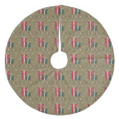 Merry kerstvlooienboomrok fleece kerstboom rok (Voorkant)